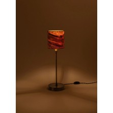 Sade Wooden Lamp Atelier Torni Renkli Diş Budak Masa Lambası