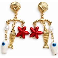 Venüs Design Çelik Balık Charm Küpe