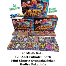 Emrah Gültekin Gol Makinesi Futbol Ateşi Kart Seti 20 Kutu 120 Kart Oyuncak Şeker Hediyeli Mega Paket