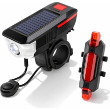 Busstier Kornalı Bisiklet Farı ve Arka Stop Lamba Seti USB Şarjlı Güçlü LED Güvenli Sürüş