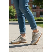 In Step Muxa Unisex Bej Sneaker - Hafif ve Esnek Günlük Ayakkabı - Kaymaz Taban