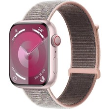 Shepherds Apple Watch Uyumlu Seri 10/9/8/7/6/5/ultra 2 Kordon - 42/44/45/46/49MM Cırtlı Hasır Kumaş Loop Kayış