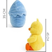 Nisar Store Özgüner Sürpriz Yumurta Civcivino – Yumurtadan Çıkan Sevimli Peluş Civciv – Çocuklar Için Koleksiyonluk Oyuncak – Hediye ve Eğlenceli Sürpriz (Mavi)