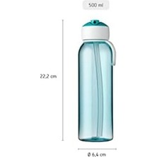 Nisar Store – Pipetli Içecek Şişesi Campus Flip-Up 500 ml Pembe – Çocuklar Için Pipetli Su Şişesi – Gazlı Asitlere Uygundur – Sızdırmaz
