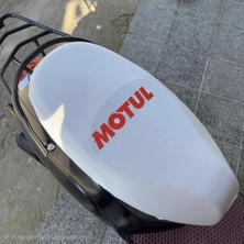 Şimika Motul Beyaz Penye Motorsiklet Sele Kılıfı 1.kalite Likrali ve Lastikli