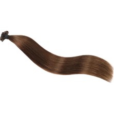 Nisa Hair 60CM #4 Koyu Kumral %100 Gerçek Insan Saçı Keratin Kaynak 100 Adet