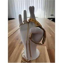 SÜS El Formunda Yüzük Takı Standı Takı Organizeri Takı Düzenleyici Beyaz