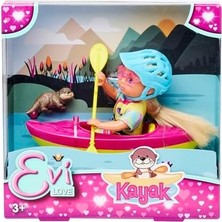 Nisar Store 105733698, Evi Kayak Eğlencesi, Aksesuarlı, Su Samuru Figürü, Kano, Özel Kıyafetli ve Aksesuarlı, 12 cm