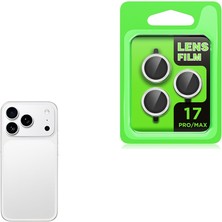 Kupa iPhone 17 Pro Max / 17 Pro Uyumlu Kamera Lens Koruyucu Temperli Kırılmaz Cam Koruma Titanyum-Gümüş