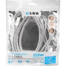 MiraLive S-Lınk SL–AF2003 USB 2.0 3mt Şeffaf Uzatma Kablosu