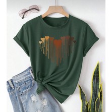 Punix Kids Özel Seri Kalbin Kalpleri Baskılı Yeni Trend Kız Çocuk Şık T-Shirt