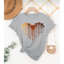 Punix Kids Özel Seri Kalbin Kalpleri Baskılı Yeni Trend Kız Çocuk Şık T-Shirt