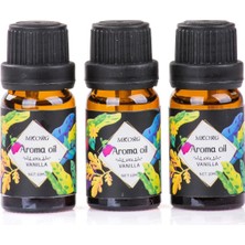 SÜS 3’lü Esansiyel Uçucu Yağ 3X10ML Vanilya Kokulu Buhurdanlık Yağı Set, Difüzör ve Oda Kokusu