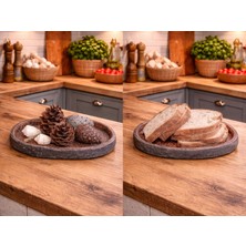 El Yapımı Kırılmaz Dekoratif Oval Tabak