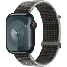 Shepherds Apple Watch Uyumlu Seri 10/9/8/7/6/5/ultra 2 Kordon - 42/44/45/46/49MM Cırtlı Hasır Kumaş Loop Kayış