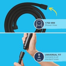 SÜS Duş Hortumu, 1750 Mm, Mat Siyah, 287422432