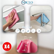 Nisar Store | Mikrofiber Süper Sihirli Bez, Kurulama Bezi, Iz Bırakmayan Bez, Mutfak, Banyo | 40X40CM | Cam ve Ayna Bezi | X4 Adet