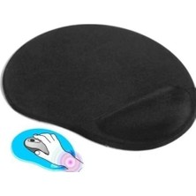 Nisar Store LN-2053 Large Boy Siyah Ergonomik Suya Dayanıklı Agrı Kesicili Bileklikli Mouse Pad