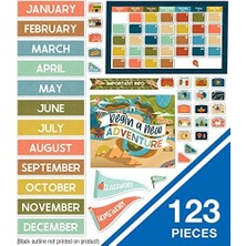 Nisar Store Dellosa Let's Explore Takvim Bülten Panosu Seti —aylık, Sınıf, Ödev ve Önemli Bilgi Başlıkları ile Takvim, Motivasyon Posteri, Renkli Vurgular, Sınıf Dekoru (123 Adet)