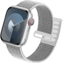 Shepherds Apple Watch Uyumlu Seri 10/9/8/7/6/5/ultra 2 Kordon - 42/44/45/46/49MM Cırtlı Hasır Kumaş Loop Kayış