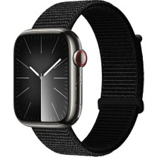 Shepherds Apple Watch Uyumlu Seri 10/9/8/7/6/5/ultra 2 Kordon - 42/44/45/46/49MM Cırtlı Hasır Kumaş Loop Kayış