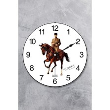 SÜS Atatürk Duvar Saati Akar Saniye Sessiz Mekanizma 36 cm
