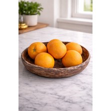 El Yapımı Kırılmaz Dekoratif Oval Tabak