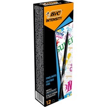 Nisar Store Intensity Liner Ince Uçlu Siyah Keçeli Kalem 12'li Kutu, 0.4 mm Ince Kalınlıkta Uç, Su Bazlı Mürekkep