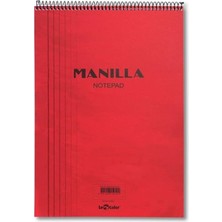 SÜS Manilla Ofis Bloknot A4 Çizgili Kırmızı