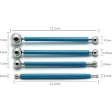 SÜS Esmay Çiçek Ütüsü 4'lü Set Top Ütü Metal Top Ütü 4 Lü Set GNSRKFAZ3756