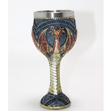 Cansa Ejderha Tasarımı 3D Kabartmalı Çelik Kadeh Bardak