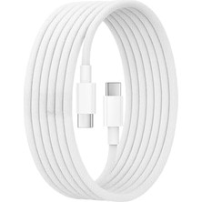 SÜS Type C-C, Örgülü 2 Metre, Güçlendirilmiş Boyun, 60WATT Pd Hızlı Şarj & Data Kablosu, 15/16 ve Için (200 Cm)