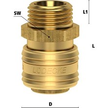 SÜS Es 14 A Stoper Gövde (1/4” Erkek)