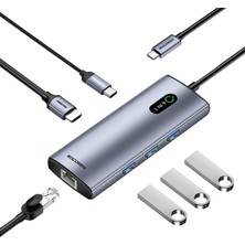 Nisar Store 6 Portlu 4K 30Hz Gigabit Ethernet 3*usb3.0 Pd 100W Destekli Hub Çoklayıcı