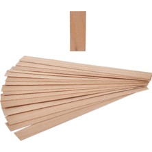 Nisar Store Ahşap Mum Fitili Mum Fitil Doğal Mum Fitil 10 Adet Boy 15 cm En 15 mm