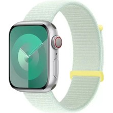 Shepherds Apple Watch Uyumlu Seri 10/9/8/7/6/5/ultra 2 Kordon - 42/44/45/46/49MM Cırtlı Hasır Kumaş Loop Kayış