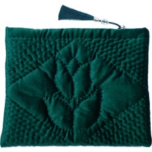 Ky Atelier Haki Kadife Portföy Çanta- El Yapımı Clutch- Abiye & Günlük Kullanım- Şık Kadın Çanta Haki