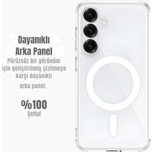 SÜS Galaxy S25 ile Uyumlu Kılıf Şeffaf Kamera Korumalı Uyumlu Telefon Kılıfı