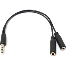 Nisar Store Heartz 3.5 mm Erkek 2 Dişi Kulaklık Çoklayıcı Kablo, Aux Streo Çoklayıcı Kablo 194