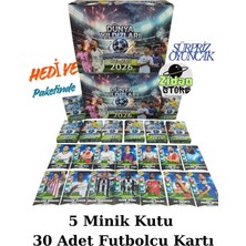 Emrah Gültekin Dünya Yıldızları 5 Kutu 30 Kart Şampiyonlar 2026 Futbolcu Kart Seti Sürpriz Oyuncak Hediyeli Paket
