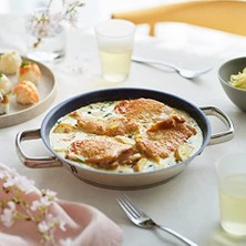 Nisar Store Permadur Advance Servis ve Kızartma Tavası, 28 Cm, Indüksiyon, Paslanmaz Çelik Tava, Cromargan Paslanmaz Çelik Kaplamalı, Fırına Dayanıklı