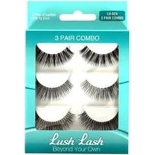SÜS Lush Lash Lush Lash Takma Kirpik 3 Pair Combo 3 Çift Takma Kirpik LU-624 1 Paket (1 x 1 Adet)