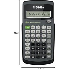 Nisar Store Texas Instruments Tı-30 Xa Okul Hesap Makinesi (Tek Satırlı, 10 Haneli, Pille Çalışır) Gri Siyah