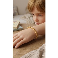 Hg.Aksesuar 22 Ayar Altın Kaplama Çocuk Burma Bilezik