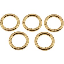 Orhan Çanta 2 Adet 2 cm Yaylı Yuvarlak Halka Altın Renk