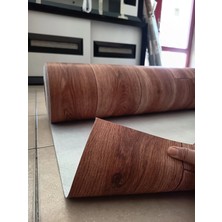 KADİRTARIM Pvc Parke Desenli Yer Muşambası 1 x 9 Metre Kahve Rengi Keçeli Popfleks Mineflö