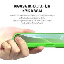 SÜS Kılıf Ince Sıvı Silikon 3 Katmanlı Tam Kaplamalı Yumuşak Jel Kauçuk Kılıf Kapak, Fosfor Yeşil (11 Pro 14)