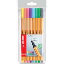 Stabilo Point 88 Fineliner Keçe Uç Kalem Pastel Renkler 8 Li Paket