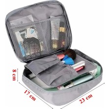 SÜS Ecoform Su Geçirmez Organizer Seyahat Kozmetik Makyaj Çantası Gri