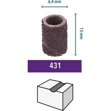 SÜS 431 Bant Zımpara, Ahşap ve Plastikte, 6,4 Mm, 60 Kumlu, 6'lı